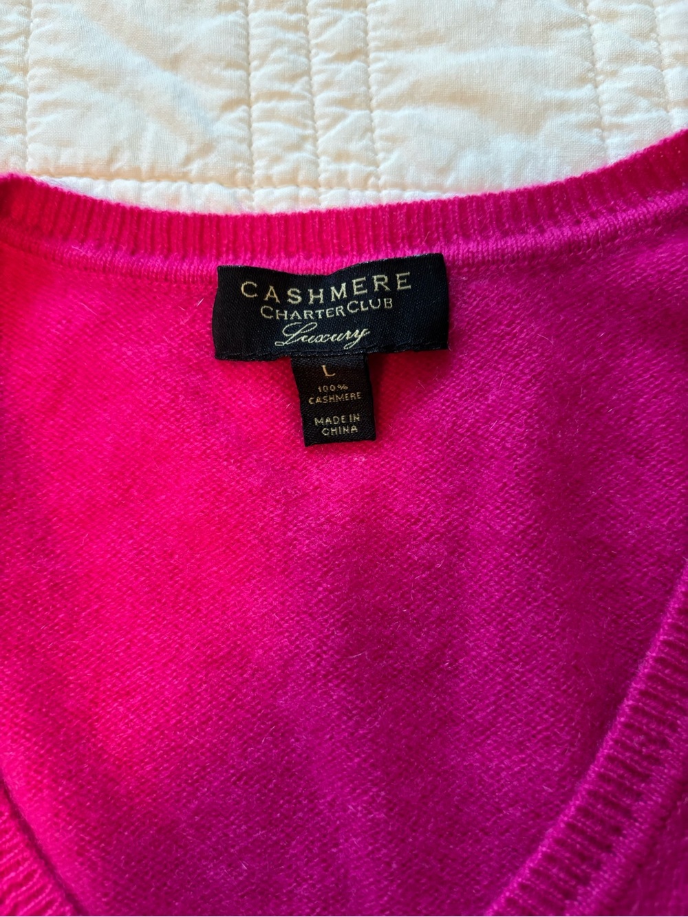 Cashmere V-neck Sweater - Picture 2 of 3